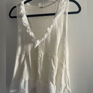 Free People, white blouse, size large, white, blouse, boho, summer
